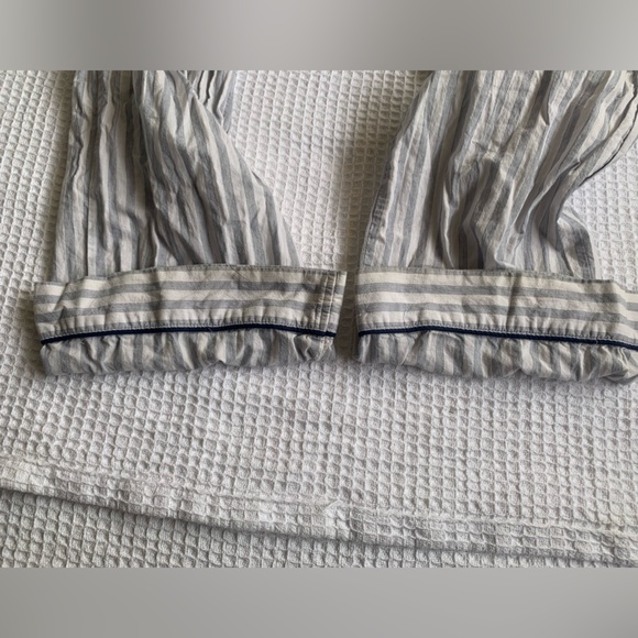 Victoria’s Secret Cotton Mayfair Blue White Pinstripe Pajama Set - Size Small - Picture 12 of 16